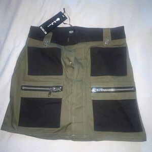 NWT Dolls Kill Colorblock Mini Skirt Size S